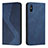 Handytasche Stand Schutzhülle Flip Leder Hülle H03X für Xiaomi Redmi 9A Blau