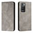 Handytasche Stand Schutzhülle Flip Leder Hülle H03X für Xiaomi Redmi Note 11 4G (2021) Grau