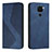 Handytasche Stand Schutzhülle Flip Leder Hülle H03X für Xiaomi Redmi Note 9 Blau