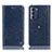 Handytasche Stand Schutzhülle Flip Leder Hülle H04P für Motorola Moto Edge S30 5G Blau