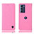 Handytasche Stand Schutzhülle Flip Leder Hülle H04P für Motorola Moto Edge S30 5G Rosa