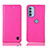 Handytasche Stand Schutzhülle Flip Leder Hülle H04P für Motorola Moto G41 Pink