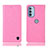 Handytasche Stand Schutzhülle Flip Leder Hülle H04P für Motorola Moto G41 Rosa