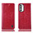 Handytasche Stand Schutzhülle Flip Leder Hülle H04P für Motorola Moto G71s 5G Rot