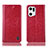 Handytasche Stand Schutzhülle Flip Leder Hülle H04P für Oppo Find X5 5G Rot