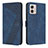 Handytasche Stand Schutzhülle Flip Leder Hülle H04X für Motorola Moto G53 5G Blau