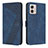 Handytasche Stand Schutzhülle Flip Leder Hülle H04X für Motorola Moto G53j 5G Blau