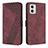 Handytasche Stand Schutzhülle Flip Leder Hülle H04X für Motorola Moto G73 5G Rot