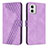 Handytasche Stand Schutzhülle Flip Leder Hülle H04X für Motorola Moto G73 5G Violett