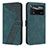Handytasche Stand Schutzhülle Flip Leder Hülle H04X für Xiaomi Redmi Note 11E Pro 5G Grün