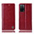 Handytasche Stand Schutzhülle Flip Leder Hülle H05P für Oppo A56 5G Rot