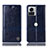 Handytasche Stand Schutzhülle Flip Leder Hülle H06P für Motorola Moto Edge X30 Pro 5G Blau