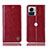 Handytasche Stand Schutzhülle Flip Leder Hülle H06P für Motorola Moto Edge X30 Pro 5G Rot