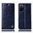 Handytasche Stand Schutzhülle Flip Leder Hülle H06P für Oppo A55S 5G Blau