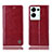 Handytasche Stand Schutzhülle Flip Leder Hülle H06P für Oppo Reno8 Pro 5G Rot