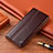 Handytasche Stand Schutzhülle Flip Leder Hülle H06P für Xiaomi Redmi 9 India Braun