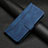 Handytasche Stand Schutzhülle Flip Leder Hülle H06X für Huawei Nova 8i Blau