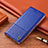 Handytasche Stand Schutzhülle Flip Leder Hülle H07P für Apple iPhone 12 Mini Blau