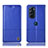 Handytasche Stand Schutzhülle Flip Leder Hülle H07P für Motorola Moto Edge 30 Pro 5G Blau