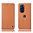 Handytasche Stand Schutzhülle Flip Leder Hülle H07P für Motorola Moto Edge Plus (2022) 5G Orange