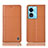 Handytasche Stand Schutzhülle Flip Leder Hülle H07P für Oppo A18 Orange