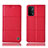 Handytasche Stand Schutzhülle Flip Leder Hülle H07P für Oppo A54 5G Rot