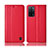 Handytasche Stand Schutzhülle Flip Leder Hülle H07P für Oppo A56 5G Rot
