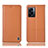 Handytasche Stand Schutzhülle Flip Leder Hülle H07P für Oppo A77 5G Orange