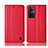 Handytasche Stand Schutzhülle Flip Leder Hülle H07P für Oppo Reno7 Lite 5G Rot