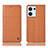 Handytasche Stand Schutzhülle Flip Leder Hülle H07P für Oppo Reno8 5G Orange