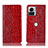 Handytasche Stand Schutzhülle Flip Leder Hülle H08P für Motorola Moto Edge X30 Pro 5G Rot
