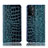 Handytasche Stand Schutzhülle Flip Leder Hülle H08P für Oppo A54 5G Blau