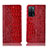 Handytasche Stand Schutzhülle Flip Leder Hülle H08P für Oppo A55 5G Rot
