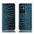 Handytasche Stand Schutzhülle Flip Leder Hülle H08P für Oppo F21 Pro 5G Blau