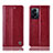 Handytasche Stand Schutzhülle Flip Leder Hülle H09P für Oppo K10 5G India Rot