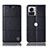 Handytasche Stand Schutzhülle Flip Leder Hülle H10P für Motorola Moto Edge X30 Pro 5G Schwarz