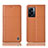 Handytasche Stand Schutzhülle Flip Leder Hülle H10P für Oppo A57 5G Orange