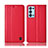 Handytasche Stand Schutzhülle Flip Leder Hülle H10P für Oppo Reno6 Pro+ Plus 5G Rot