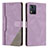 Handytasche Stand Schutzhülle Flip Leder Hülle H10X für Motorola Moto E13 Violett