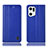 Handytasche Stand Schutzhülle Flip Leder Hülle H11P für Oppo Find X5 5G Blau