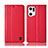 Handytasche Stand Schutzhülle Flip Leder Hülle H11P für Oppo Find X5 5G Rot