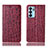 Handytasche Stand Schutzhülle Flip Leder Hülle H16P für Oppo Reno6 5G Rot