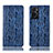 Handytasche Stand Schutzhülle Flip Leder Hülle H17P für Oppo A76 Blau