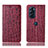 Handytasche Stand Schutzhülle Flip Leder Hülle H19P für Motorola Moto Edge X30 5G Rot