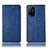 Handytasche Stand Schutzhülle Flip Leder Hülle H19P für Oppo A95 5G Blau