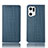 Handytasche Stand Schutzhülle Flip Leder Hülle H20P für Oppo Find X5 5G Blau