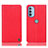 Handytasche Stand Schutzhülle Flip Leder Hülle H21P für Motorola Moto G41 Rot