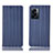 Handytasche Stand Schutzhülle Flip Leder Hülle H23P für Oppo A57 5G Blau