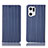 Handytasche Stand Schutzhülle Flip Leder Hülle H23P für Oppo Find X5 5G Blau