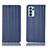 Handytasche Stand Schutzhülle Flip Leder Hülle H23P für Oppo Reno6 Pro 5G India Blau